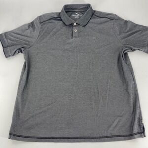 Tommy Bahama Mens XL Tall Gray‎ Short Sleeve Polo Shirt Classic Fit Golf Casual